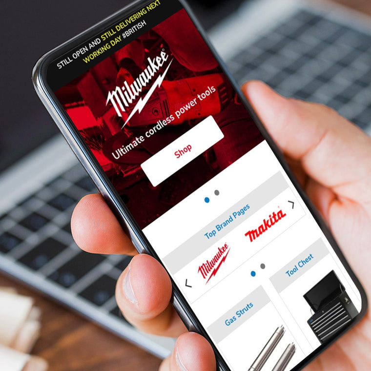 Mock up of a Magento b2b website